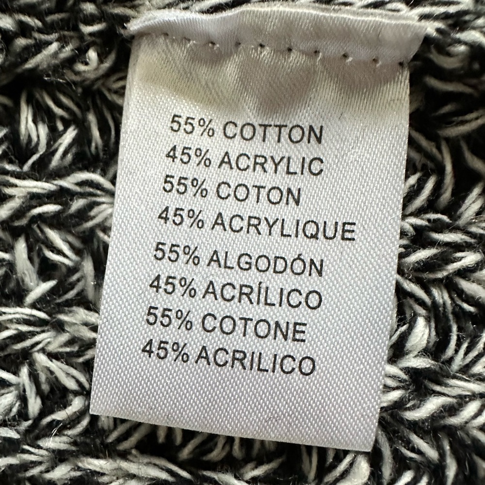 NWT Miracle Sweater black and white hooded cardigan - size M/L - Picture 9 of 10